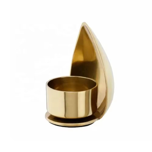 Newest Arrival Best Quality Metal Candle Stand for Sale Hot Sale Premium Look Candle Holder Gold Color <b>Bed</b> Room Decoration - Product Image 1