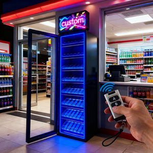 ชั้นแสดงบุหรี่แบบล็อคได้พร้อมลิ้นชักไฟ LED ตู้แสดงบุหรี่ยาสูบสำหรับร้านสูบบุหรี่ - Product Image 1