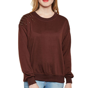 Nouveau hiver confortable femmes sweats pull 100% pur coton col rond coton femmes sweats - Product Image 6