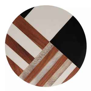 ¡Novedad de 2025! Soporte moderno de lujo para servir pasteles de resina y madera con elegantes patas de Metal - Product Image 2