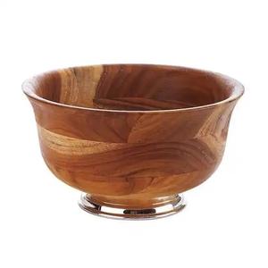 Bol à soupe artisanal en bois massif tourné à la main, écologique et moderne, taille personnalisée pour les fêtes - Product Image 3