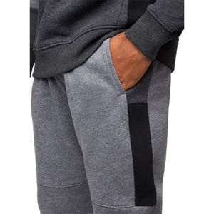 Top tendance unisexe coton polaire couleur bloc survêtement ensembles pull à capuche deux tons solide hiver formation survêtement homme - Product Image 6