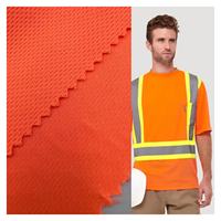 Orange Confortable Oiseaux Oeil Maille Tissu 100% Polyester Tricoté Sécurité T-shirts et Sacs avec Respirant Stretch Design"