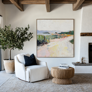 Hand Painted Oil <b>Canvas</b> Landscape Painting Impressionist Style <b>Framed</b> Artwork Indoor Decor - Product Image 3