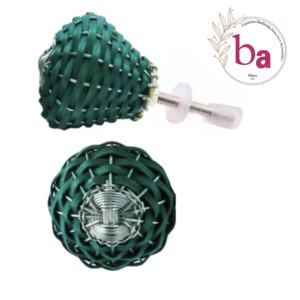 Modern Bamboo Woven <b>Metal</b> <b>Cabinet</b> for Kitchen Bedroom & <b>Bathroom</b> Dresser & Wardrobe Ceramic Knobs Pull Handle for Drawer Use - Product Image 1