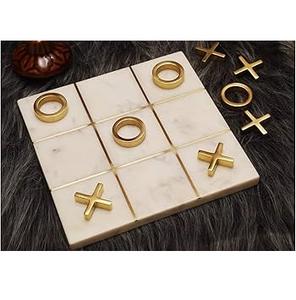 New Look White Marble Tic Tac toe regalo perfecto para cumpleaños Tic Tac Toe juego de interior niños y juegos de mesa familiares - Product Image 4