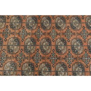 Turkish Vintage Rug 0.4x6.8 ft (12x207 cm), <b>Brown</b> <b>Wool</b> Rug - Product Image 5