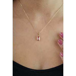 Collar con Colgante de Turmalina Rosa - Product Image 2