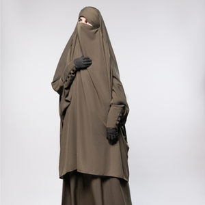 Jilbab Islamique de Haute Couture Vente en Gros Fabricant OEM Tissu de Luxe en Mélange de Polyester Taille Personnalisée - Product Image 1