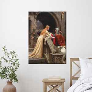 โปสเตอร์ศิลปะติดผนังลายอัศวินและสุภาพสตรีในยุคกลาง ห่อหุ้มอย่างดี - Product Image 1