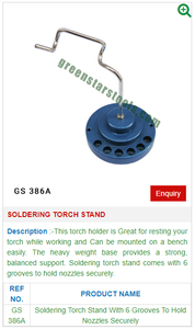 GS 386A Steel Soldering <b>Torch</b> Stand Essential Jewelry Tools for Efficient Jewellery <b>Work</b> - Product Image 2