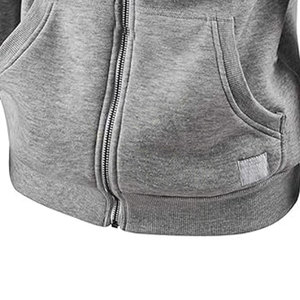 Sweats à capuche en molleton zippé pour hommes, sweat-shirt à blocs de couleurs léger et coupe ajustée avec poches zippées et manches longues à capuche - Product Image 4