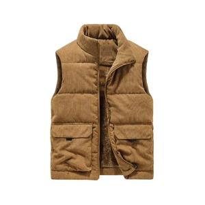 Chaleco Informal Transpirable con Cremallera para Hombre, Nuevo Modelo 2025, Chaqueta sin Mangas para Otoño e Invierno, Cuello Alto, Acolchado, de Pana, Talla 5XL - Product Image 4