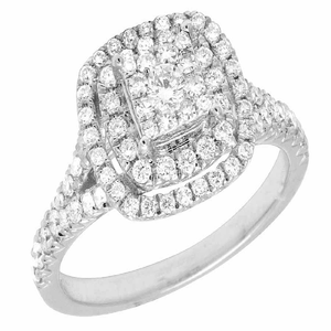 Square Shape Moissanite Cluster Diamond Engagement <b>Ring</b> In 925 Sterling Silver <b>Iced</b> Out Bridal Wedding Jewelry Gift for Women - Product Image 1