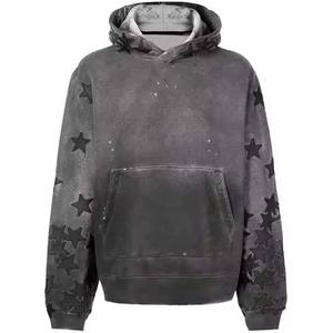 Sudadera con capucha y sudaderas de algodón con estampado personalizado Sudadera con capucha de lana de alta calidad para hombres y mujeres Sudaderas con capucha gruesas de estilo áspero con lavado ácido - Product Image 2
