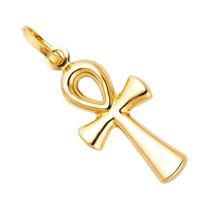 Colgante de regalo Ankh egipcio chapado en oro amarillo de 14K, joyería fina antigua, símbolo espiritual de la vida - Product Image 2
