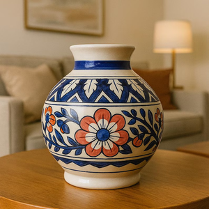 Vase en céramique décoratif / Poterie pour la décoration de la maison Poterie et émail luxueux - Product Image 1