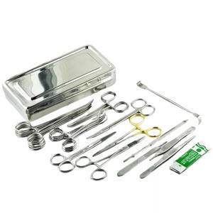Kit d'instruments de stérilisation vétérinaire - Ovariohystérectomie - Acier inoxydable réutilisable - Outils chirurgicaux OVH complets - Canin et Félin - Product Image 1