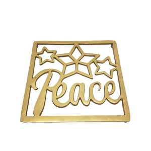 Salvamanteles decorativo de mesa Exclusivo en forma de hoja Artesanía India Diseñador Salvamanteles de metal Llegadas superiores Vendedores calientes - Product Image 4