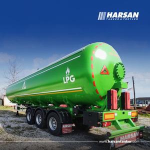 Semi-remorque de transport de GPL de 60 m, capacité de charge de 28 500 kg, 3 essieux, 12 roues, certifiée AD 2000, citerne routière pour propane et butane en vrac - Product Image 2