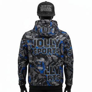 Veste Softshell Premium Impression par Sublimation Totale Panneaux Bleu Gris avec Logo Personnalisé Transfert Thermique Veste Softshell pour Homme - Product Image 4