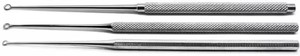 Ensemble de curettes d'oreille Buck 3 PCS Instruments ORL droits émoussés (#1, #2, #3) outils chirurgicaux en acier inoxydable - Product Image 4