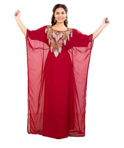 Moroccan Islamic <b>Kaftan</b> Beach Fancy Modern Floor Length Long Sleeve For <b>Women</b> Dress - Product Image 4