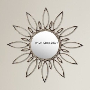 Espejo de pared para interiores de diseño ventajoso, venta al por mayor, nuevo estilo, Hotel y restaurante, espejo montado en la pared de Latón chapado en oro - Product Image 5