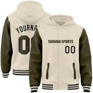 Chaquetas Deportivas con Capucha para Hombre al por Mayor OEM/ODM, Chaqueta Varsity Casual Bordada Resistente al Viento para Hombre - Product Image 2