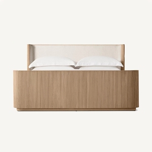 Nouvelle Arrivée Lit en Tissu Byron Design Moderne Lit Queen Size Tête de Lit en Lin pour Chambre à Coucher - Product Image 3