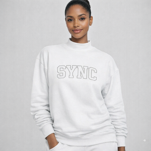 Sudadera de Mujer Oversize con Cuello Alto Simulado y Mangas Largas, Personalizable en la Parte Delantera, de Poliéster y Algodón con Forro Polar, Tejido de Alta Calidad - Product Image 1