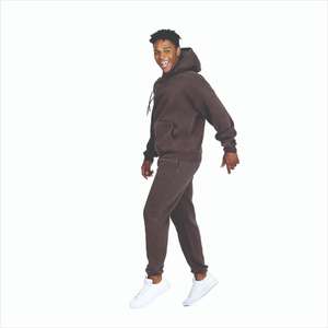 Survêtement 100% coton fabriqué en usine pour hommes | Ensemble sweat à capuche et pantalon de survêtement OEM personnalisés - Product Image 5