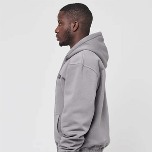 2024 sudaderas con cremallera para hombre hechas a medida de alta calidad al por mayor de lana de manga completa logotipo bordado Anti-Shrink Puff tamaño impreso - Product Image 4