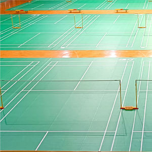 Piso de cancha de Bádminton de PVC de alta calidad perfecto para pisos de cancha de voleibol de baloncesto y pickleball de PVC - Product Image 2