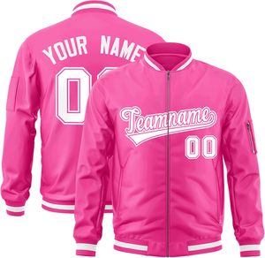 Chaqueta universitaria con cierre de cremallera y mangas de cuero Suministro OEM Tamaños y colores personalizados disponibles - Product Image 1