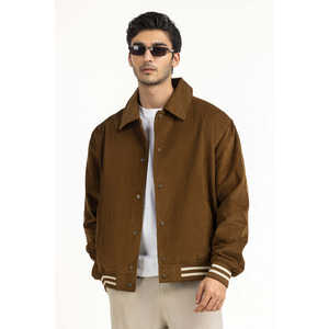 Chaquetas Casuales de Cuero Genuino para Otoño, Reversibles con Corduroy, Impermeables, Bordadas, MN-JKT-WS25-112, Corte Regular - Product Image 1