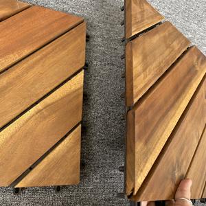 Viet Wood 300x300mm Modern Waterproof Fireproof Anti-Slip Eco-Friendly Click Interlocking <b>Square</b> Outdoor Decking Tiles Matt - Product Image 6