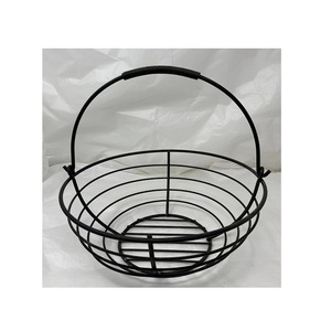 Cesta de almacenamiento de hierro moderna, nuevo diseño, cestas de frutas y verduras para alimentos, cesta de almacenamiento, utensilios de cocina de Color negro - Product Image 4