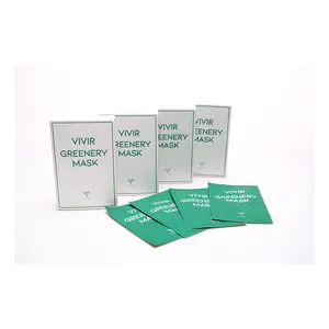 Viso Pack verde maschera viso (1 scatola in 10ea) idratazione e nutrizione Anti invecchiamento effetto calmante miglioramento delle rughe