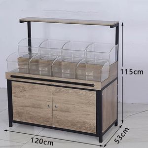 Étalage à collations en bois, présentoir pour aliments en vrac, support pour noix, céréales, bonbons, étagère de supermarché - Product Image 6