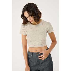 T-shirt court orné de pierres - Product Image 1