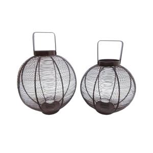 Lanterne à bougie en fil métallique pour décoration de maison antique - Product Image 1