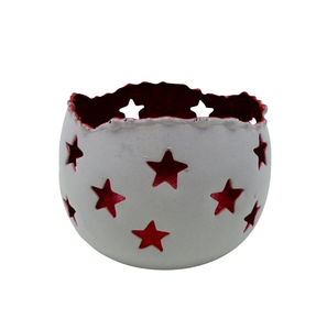 Nouvel arrivage de bougie décorative de Noël en fer rond avec support votif en aluminium orange pour le salon et la décoration de table - Product Image 4