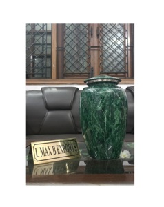 El mejor diseñador de urna de cremación de Metal en color esmalte verde acabado hecho a mano urna para adultos gran oferta nueva llegada mejor urna funeraria - Product Image 1