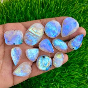 Natural White Rainbow Moonstone Crystal Beads All Size Mix Shape Loose Gemstones for Jewelry Pendant - Product Image 3