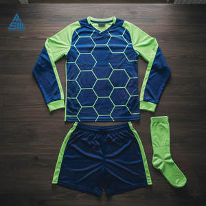 Conjunto de Uniforme de Fútbol Profesional para Hombre, para Entrenamientos de Verano, Pantalones Cortos, 100% Poliéster, Transpirable, Antibacterial, de Secado Rápido - Product Image 1