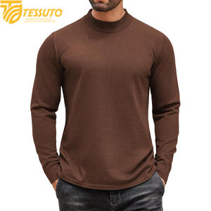 Suéteres de Punto Bordados ODM para Hombre, 100% Algodón, Color Sólido, Totalmente Transpirables, Resistentes al Viento, de Secado Rápido, Cómodos para Invierno - Product Image 6