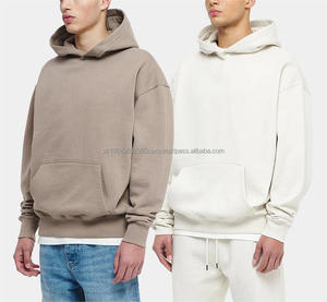 Sweat-shirt à capuche pour homme, best-seller, poids lourd, sans cordon, surdimensionné, 500 g/m², 60 % coton, 40 % polyester, coton lourd - Product Image 2