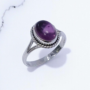 Anillos de Plata de Ley 925 con Amatista Natural de Alta Calidad, Diseño Retro Original, Joyería Fina, Anillos Hechos a Mano, Lote al por Mayor - Product Image 2