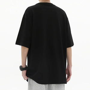 เสื้อยืดโอเวอร์ไซส์ผู้ชาย/ยูนิเซ็กส์ ผ้าฝ้ายออร์แกนิคเนื้อหนา 300gsm สีพื้นคุณภาพสูง พิมพ์ลายตามสั่ง ระบายอากาศได้ดี - Product Image 5